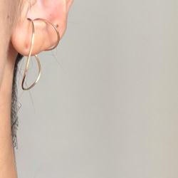 【期間限定】【秋の福袋No.4】イヤーカフ3点セット　Flame &cross pearl &box chain 3枚目の画像