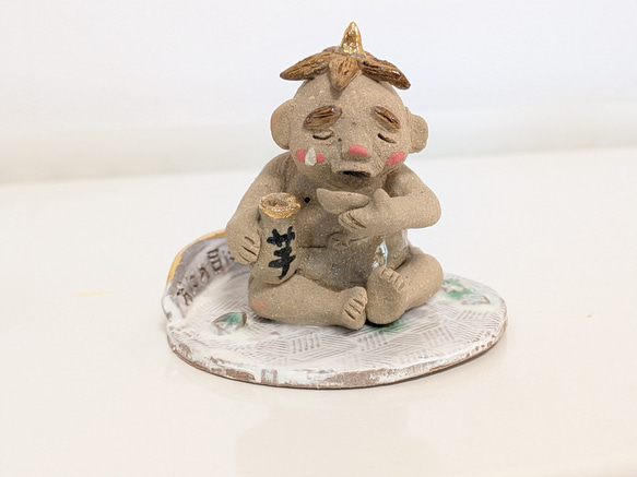 節分 おに 鬼に関することわざ 「鬼の目にも涙」陶人形 陶器 かわいい