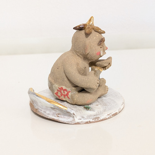 節分 おに 鬼に関することわざ 「鬼の目にも涙」陶人形 陶器 かわいい