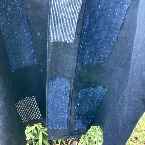 A20 襤褸 野良着 古布 リメイク 藍染 藍染め パッチワーク 刺し子 半纏