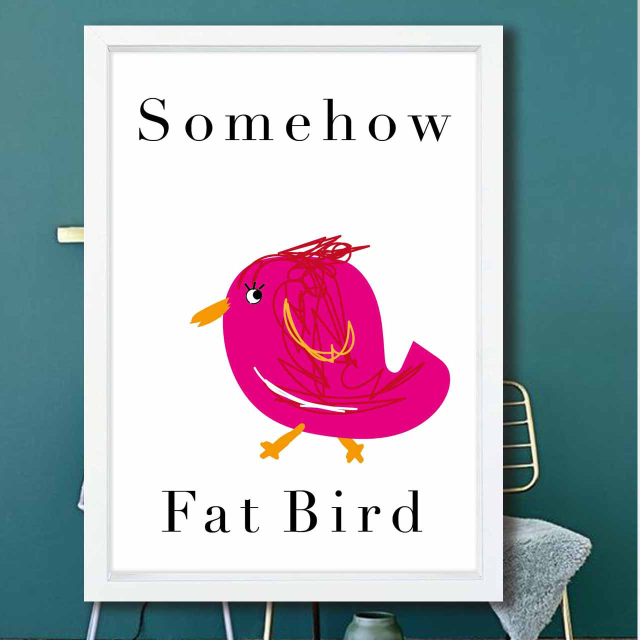 なんとなく太った鳥　鳥　送料無料　お気に入り9600件突破　ポスター　アートポスター　アート/sei検索新着順　2414