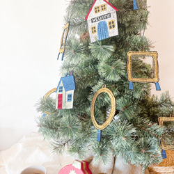 刺繍フレームのオーナメント（スクエア＆オーバル6個セット）【送料無料】 4枚目の画像