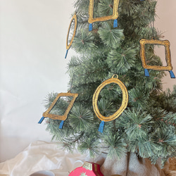 刺繍フレームのオーナメント（スクエア＆オーバル6個セット）【送料無料】 1枚目の画像