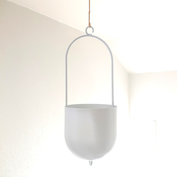 ●数量限定●　”ブライダルベール　軽量ハンギング鉢カバーセット（グレージュ・マットホワイト）"観葉植物　吊り下げ　ヘデラ 15枚目の画像