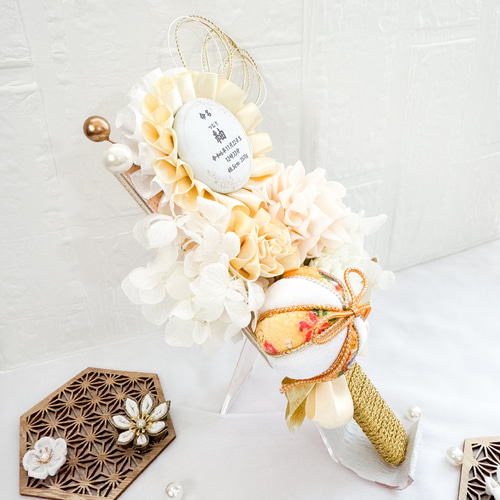 黄色羽子板】七五三 羽子板 名入れ お宮参り 100日祝い ひな祭り