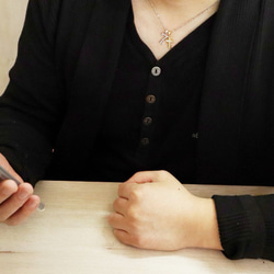 【クロスペンダントトップ】 ペンダント ジルコニア付き真鍮鍍金 ニッケルフリー ネックレス 6枚目の画像