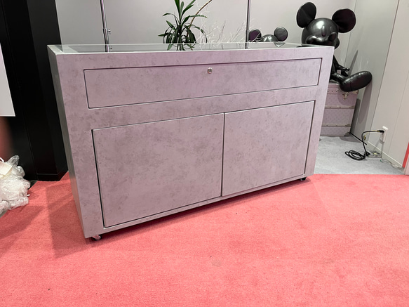 【石っぽいシリーズ】　ガラスショーケース　　コレクション　ディスプレイ 1枚目の画像