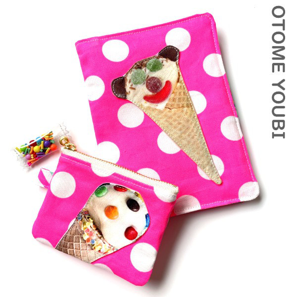 むふふっとなっちゃう通帳ケース＆コインケース●くまアイス