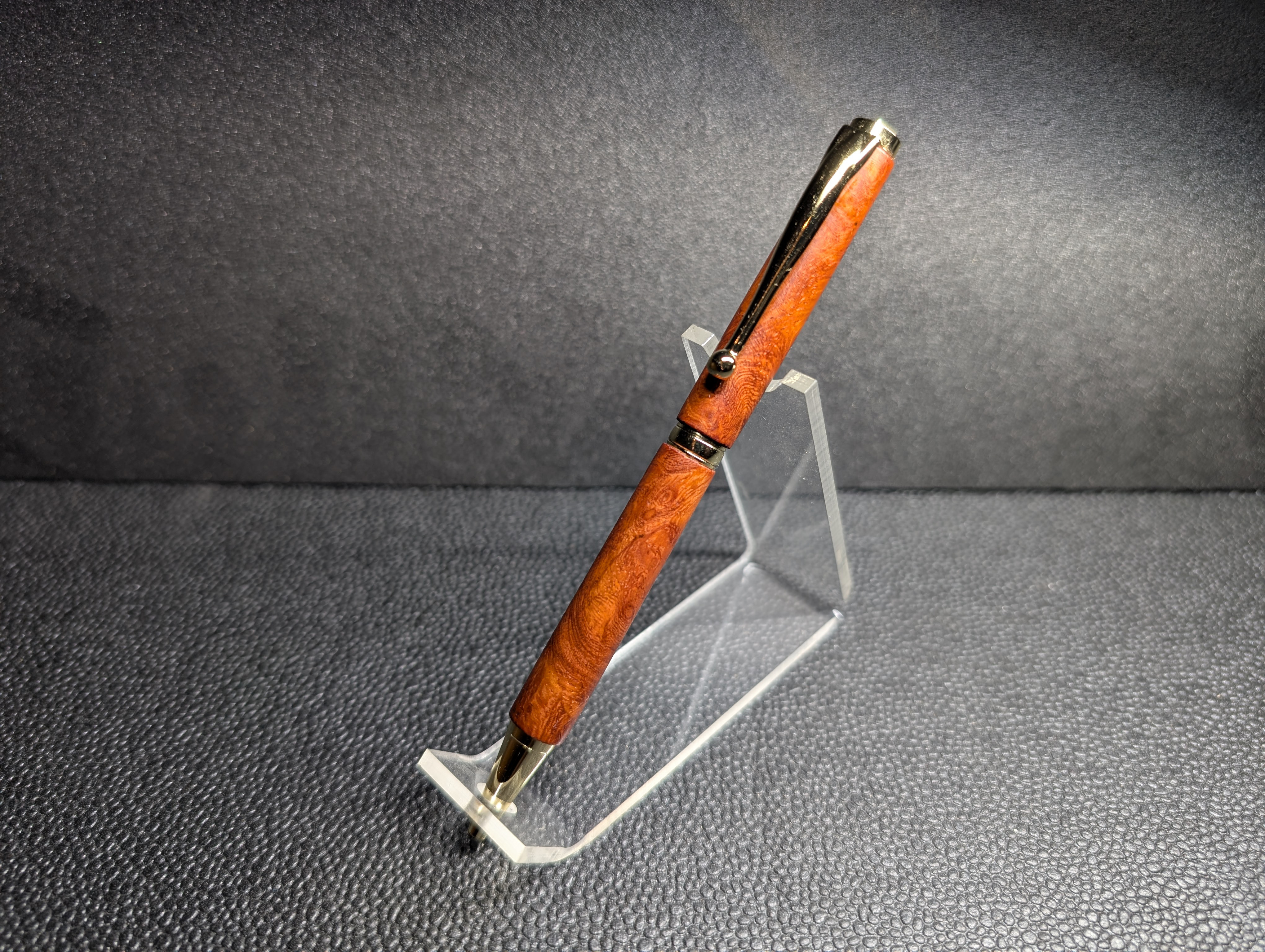 天然木のボールペン＊花梨(コブ)＊回転式＊プレゼント＊お祝い＊誕生日