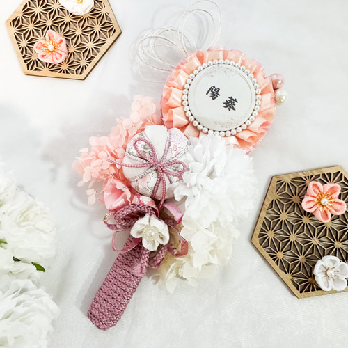 ピンク色の羽子板】七五三 羽子板 名入れ お宮参り 100日祝い ひな祭り