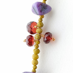 【実りの秋】チャロアイト　イエロアンバー　マンテルネックレス 7枚目の画像