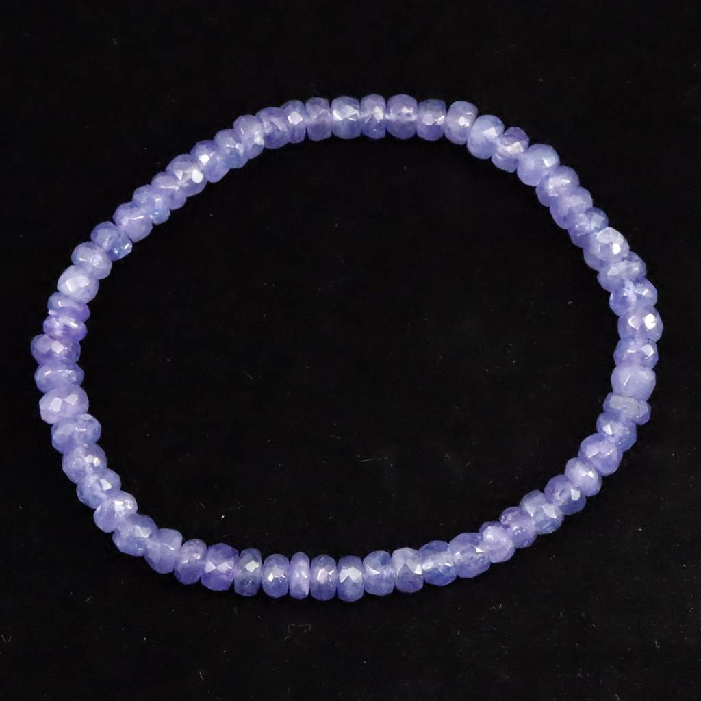 タンザナイト AA  4.5mm玉 ボタンカット ブレスレット  7.67g #38248