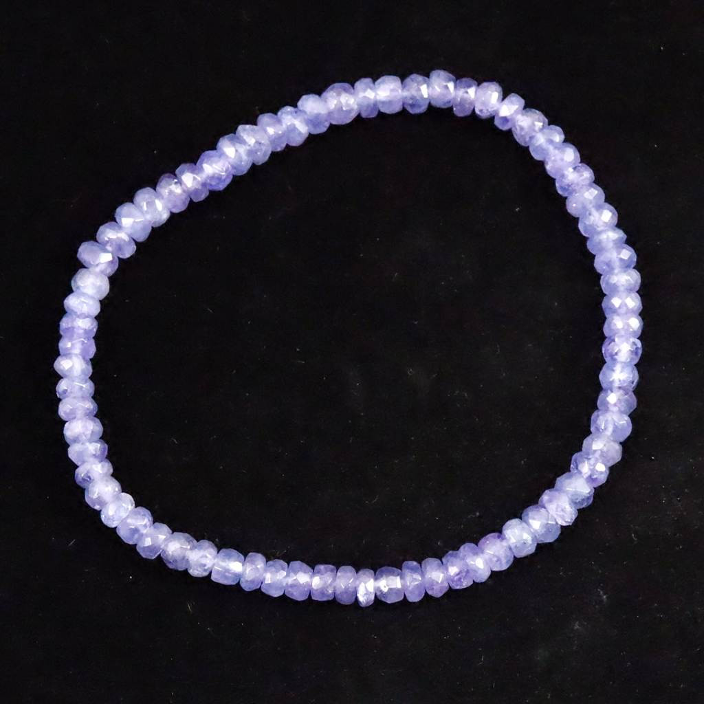 タンザナイト AA  4mm玉 ボタンカット ブレスレット  5.98g #26050