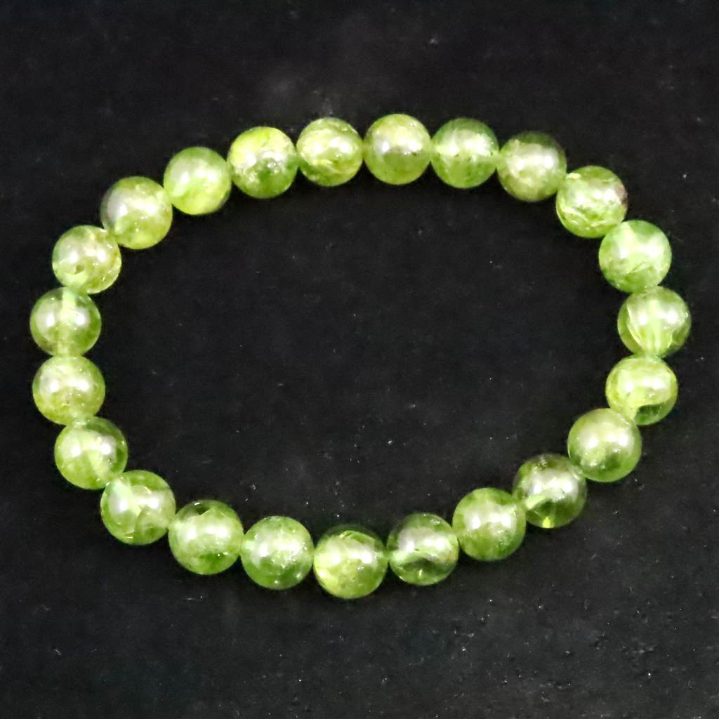 ペリドット 橄欖石  8mmブレスレット 4Aグレード 22.1g #91487