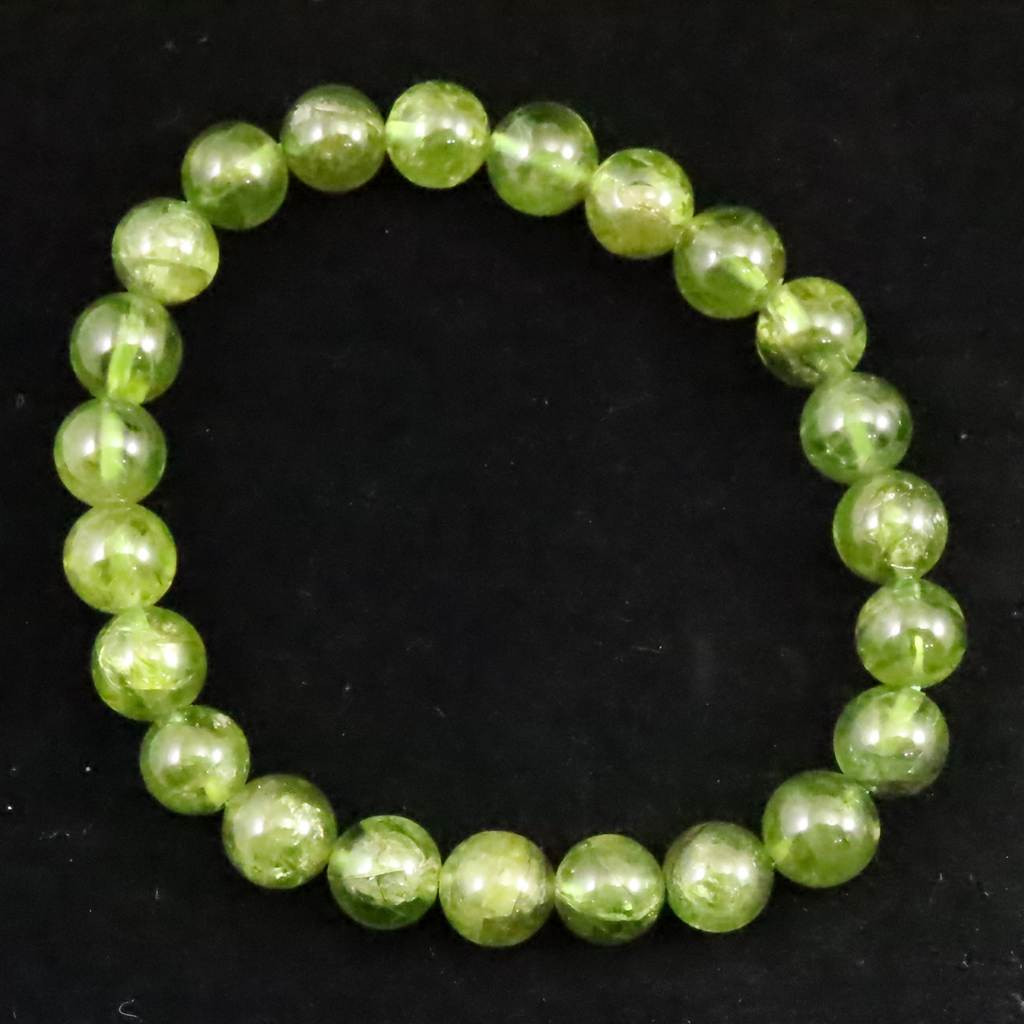 ペリドット 橄欖石  8mmブレスレット 4Aグレード 21.6g #40891