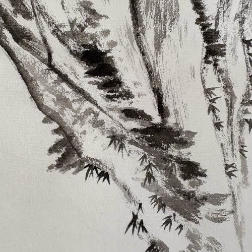 静中の動 鷹 岩 山 松 絵画 水墨画 掛け軸 絵画 こたつ 通販 19941505