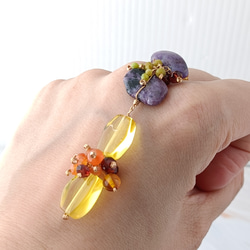 【実りの秋】チャロアイト　イエロアンバー　ネックレス 7枚目の画像