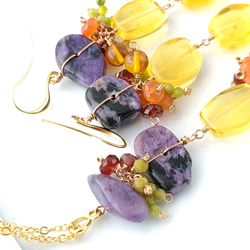 【実りの秋】チャロアイト　イエロアンバー　ネックレス 5枚目の画像