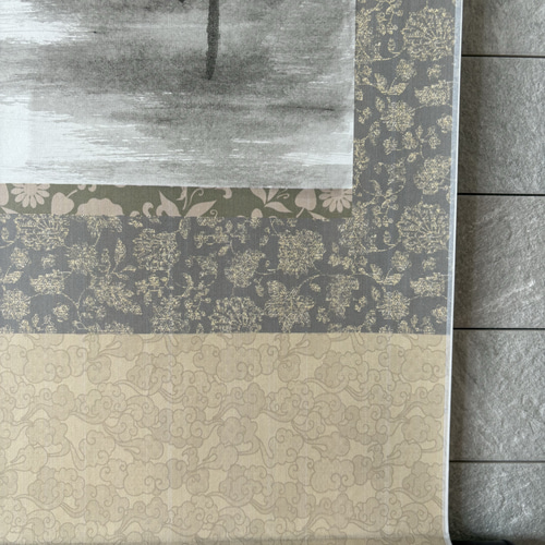 孤雀 傲蓮の華 枯れた蓮 静寂 小鳥 水草 絵画 水墨画 掛け軸 絵画