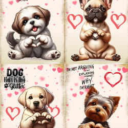 オーダー用パネル生地　横長　犬パネル　シーズー オーダー用パネル生地 横長 犬パネル シーズー