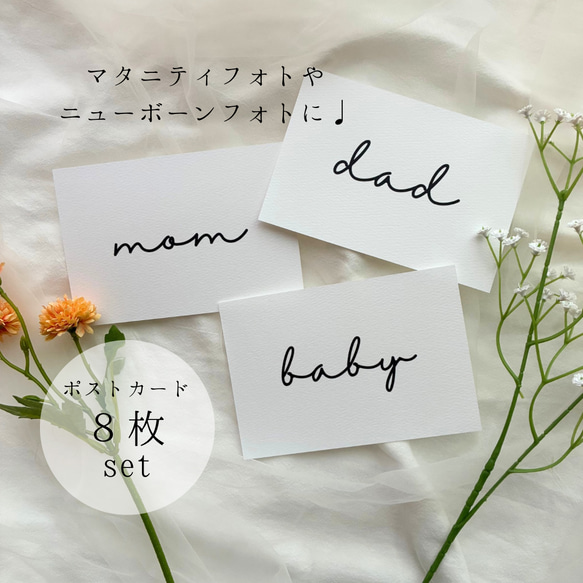 ˗ˋˏ マタニティフォトに ˎˊ˗ 撮影用カード 8枚set 1枚目の画像