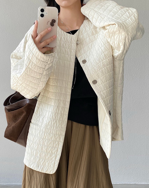 秋冬新作　ハーフコート　ゆったり　綿混　オシャレめ　通勤コート　丸首ジャケット　ラグランスリーブ　　スプリングコート　 2枚目の画像