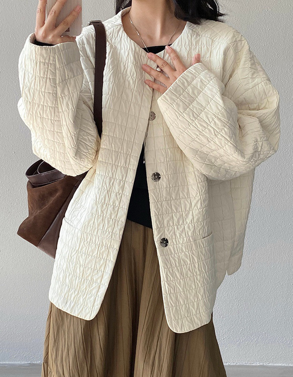 秋冬新作　ハーフコート　ゆったり　綿混　オシャレめ　通勤コート　丸首ジャケット　ラグランスリーブ　　スプリングコート　 1枚目の画像