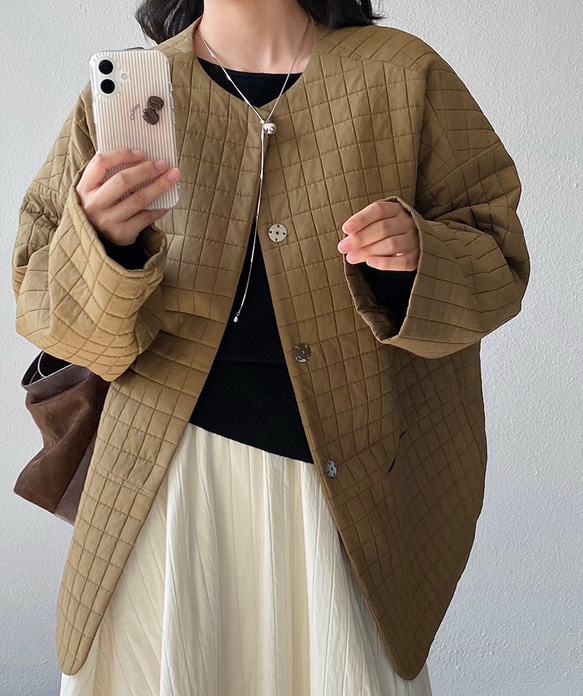 秋冬新作　ハーフコート　ゆったり　綿混　オシャレめ　通勤コート　丸首ジャケット　ラグランスリーブ　　スプリングコート　 6枚目の画像