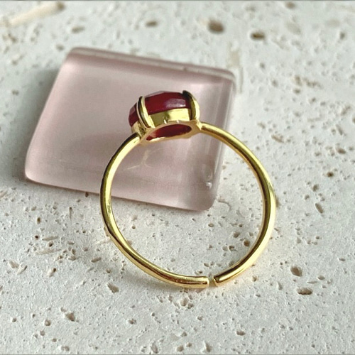 リング】天然石ルビー 7～11号 Silver925製・18KGP仕上げ ハンドメイド