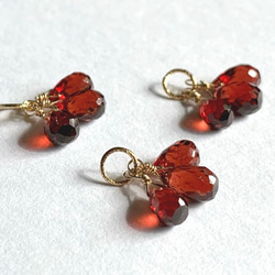 【天然石ペンダントトップ】ガーネット 14kgf /Silver925　1月誕生石　ハンドメイド素材 4枚目の画像