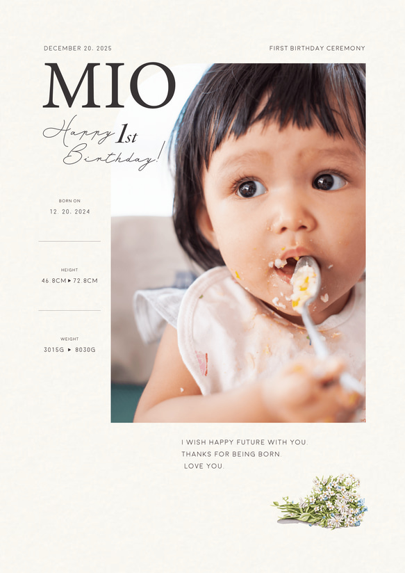 【新商品】お得な3点セットファーストバースデーを彩るメモリアルアイテム 5枚目の画像