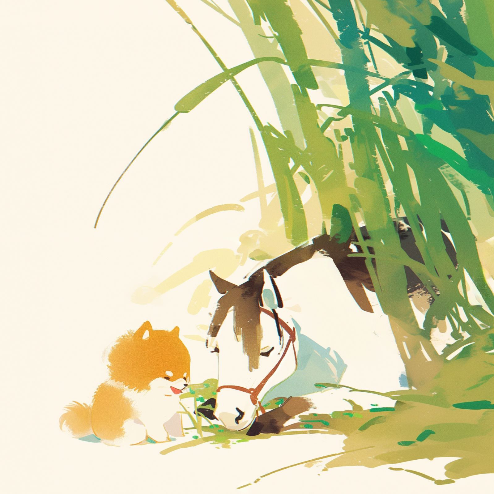 【福寿（2026年） - ポメラニアン犬 No.3】午年・馬・謹賀新年・賀正・新春・迎春・子犬・ペットロス・うちの子