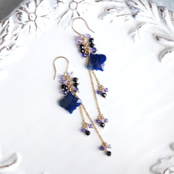 【数量限定】デュモルチェライトのピアス（イヤリング） 1枚目の画像