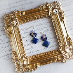 【数量限定】デュモルチェライトのピアス（イヤリング） 6枚目の画像