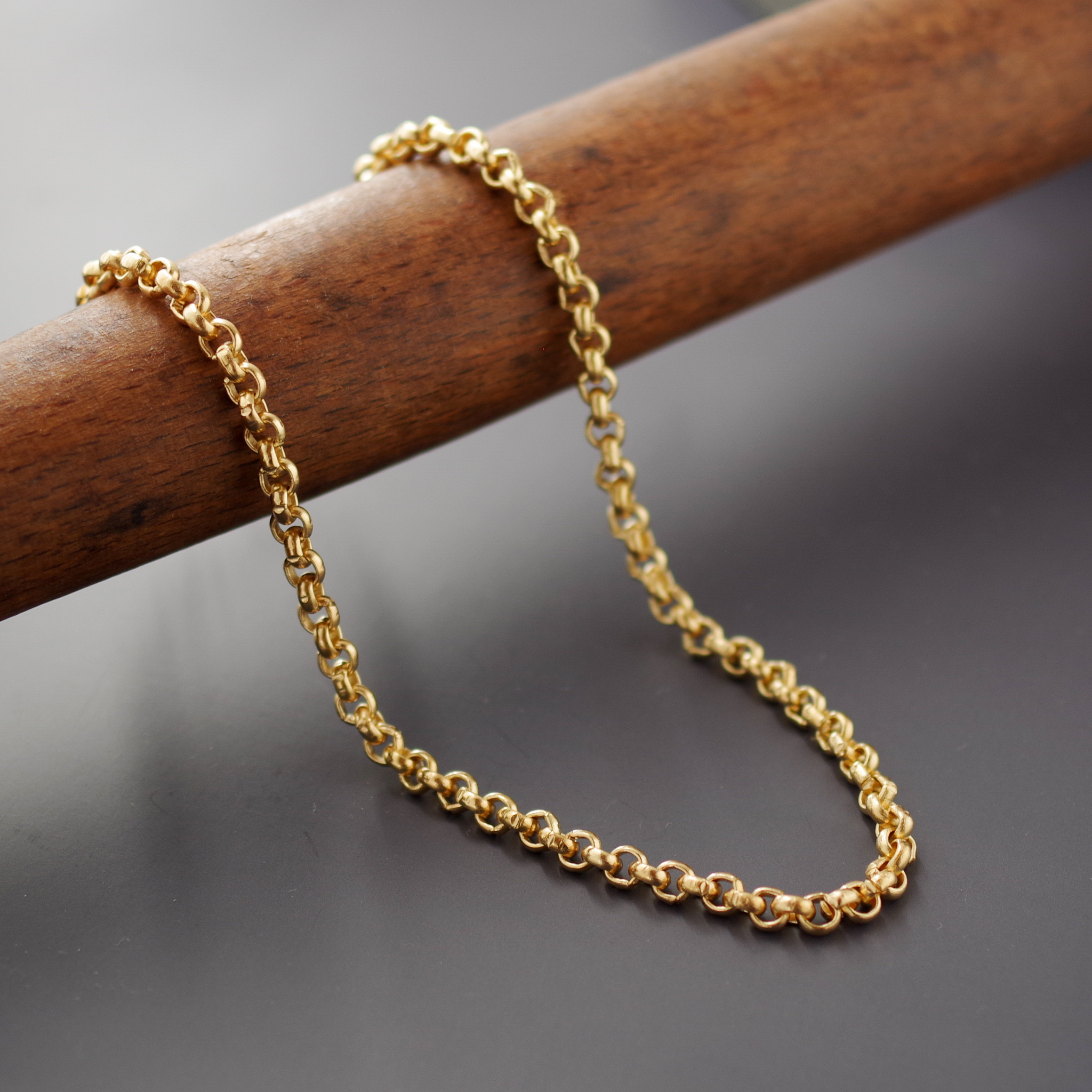 k18　ロロチェーン　ヴィンテージショートネックレス