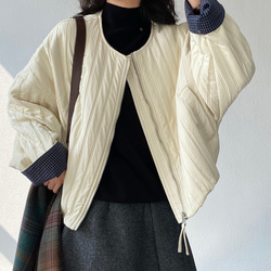 秋冬新作　ハーフコート　ゆったり　中綿ジャケット　オシャレめ　通勤コート　ジャケット　　上着　ショートコート 2枚目の画像