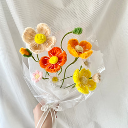 ブラウン×ブルーのブーケ モールフラワー|お祝いや記念日のプレゼント