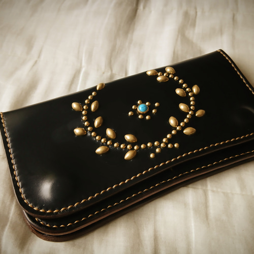 ホーウィン クロムエクセルレザー トラッカーウォレット 経年変化 ロング