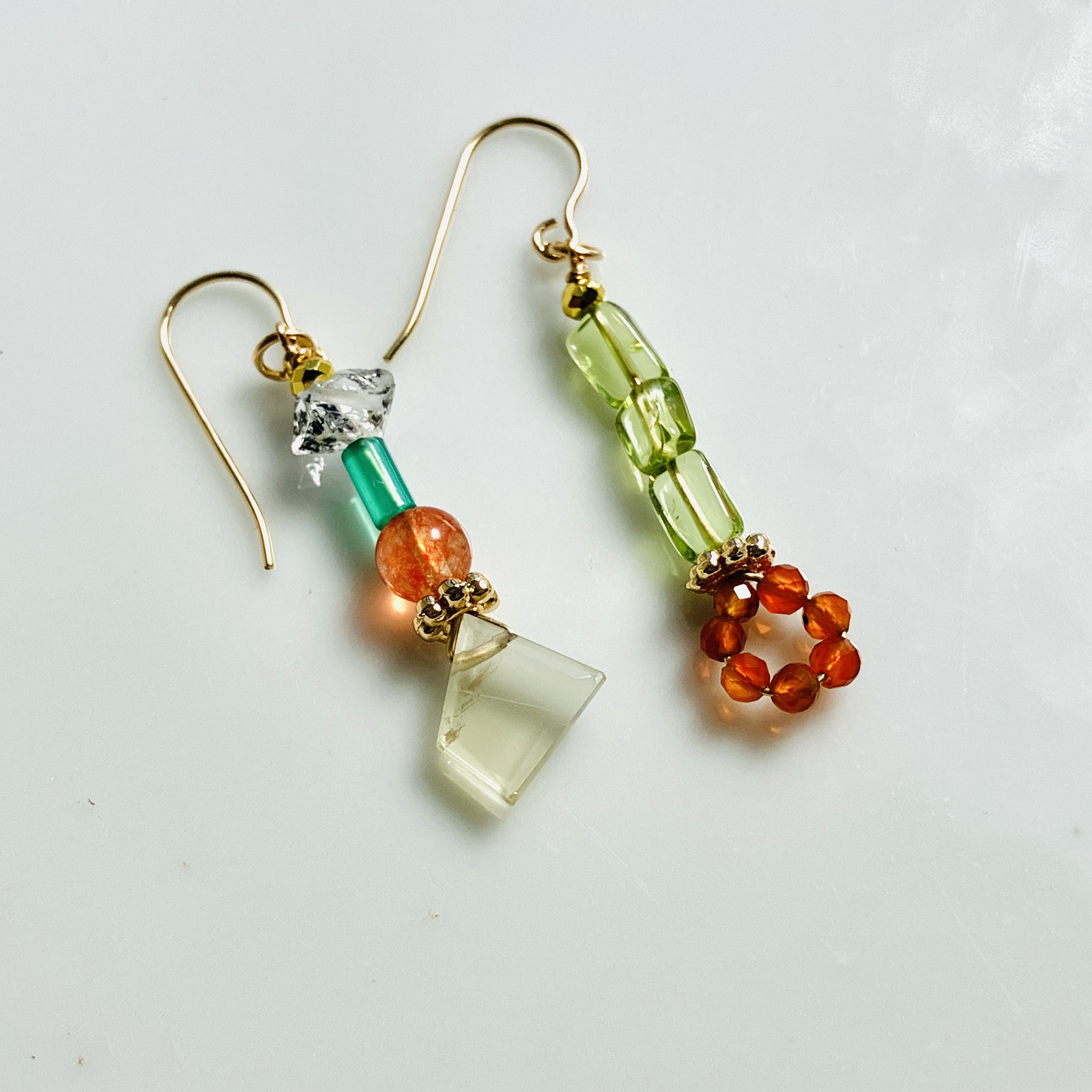 Coloration　彩り　K１４gfピアス　 金具変更可