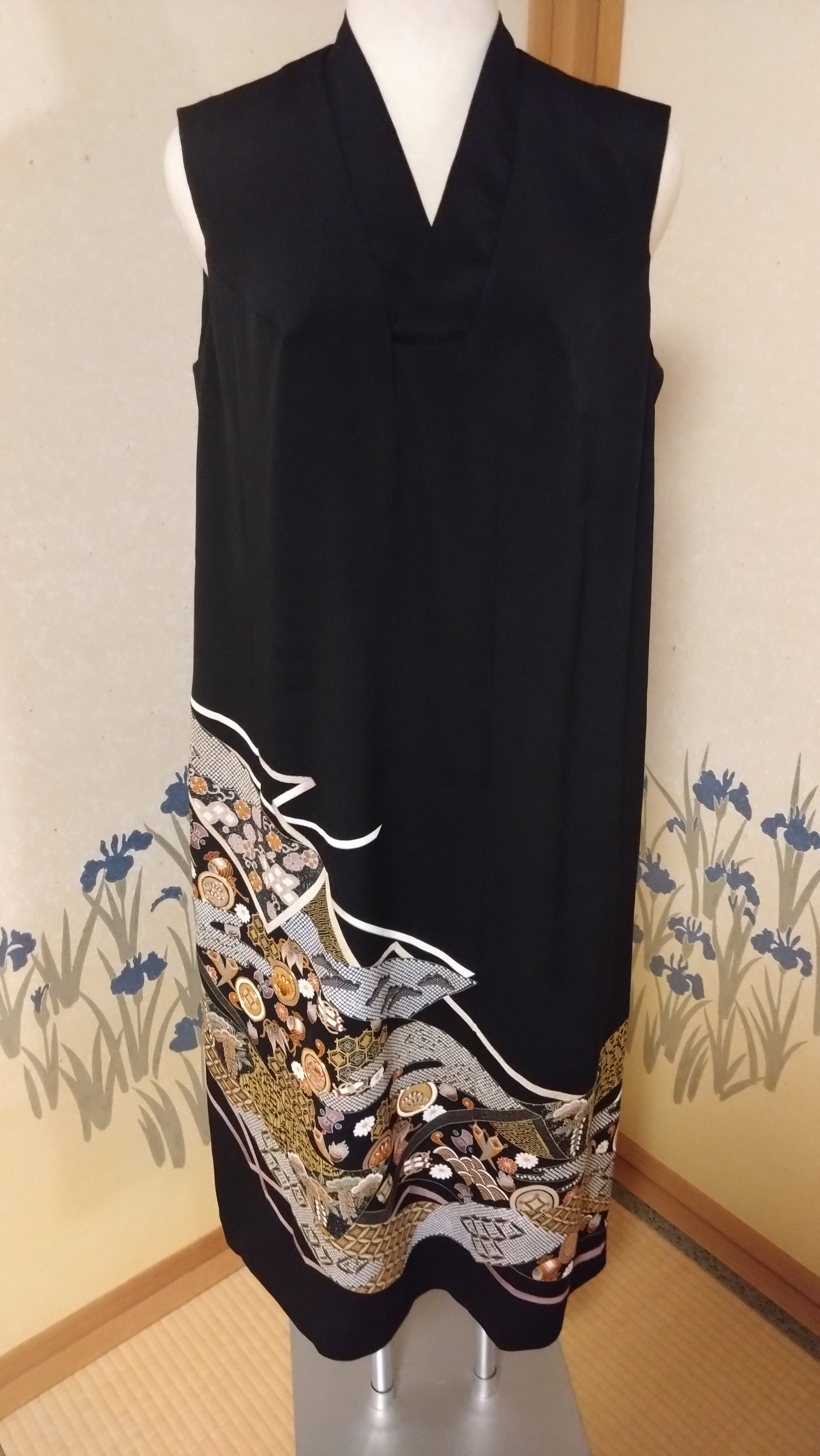 強運ワンピ/着物リメイクワンピース　留袖/宝尽くし　4
