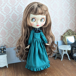 852.白のガーゼのワンピースとレースのストール※ブライスアウト