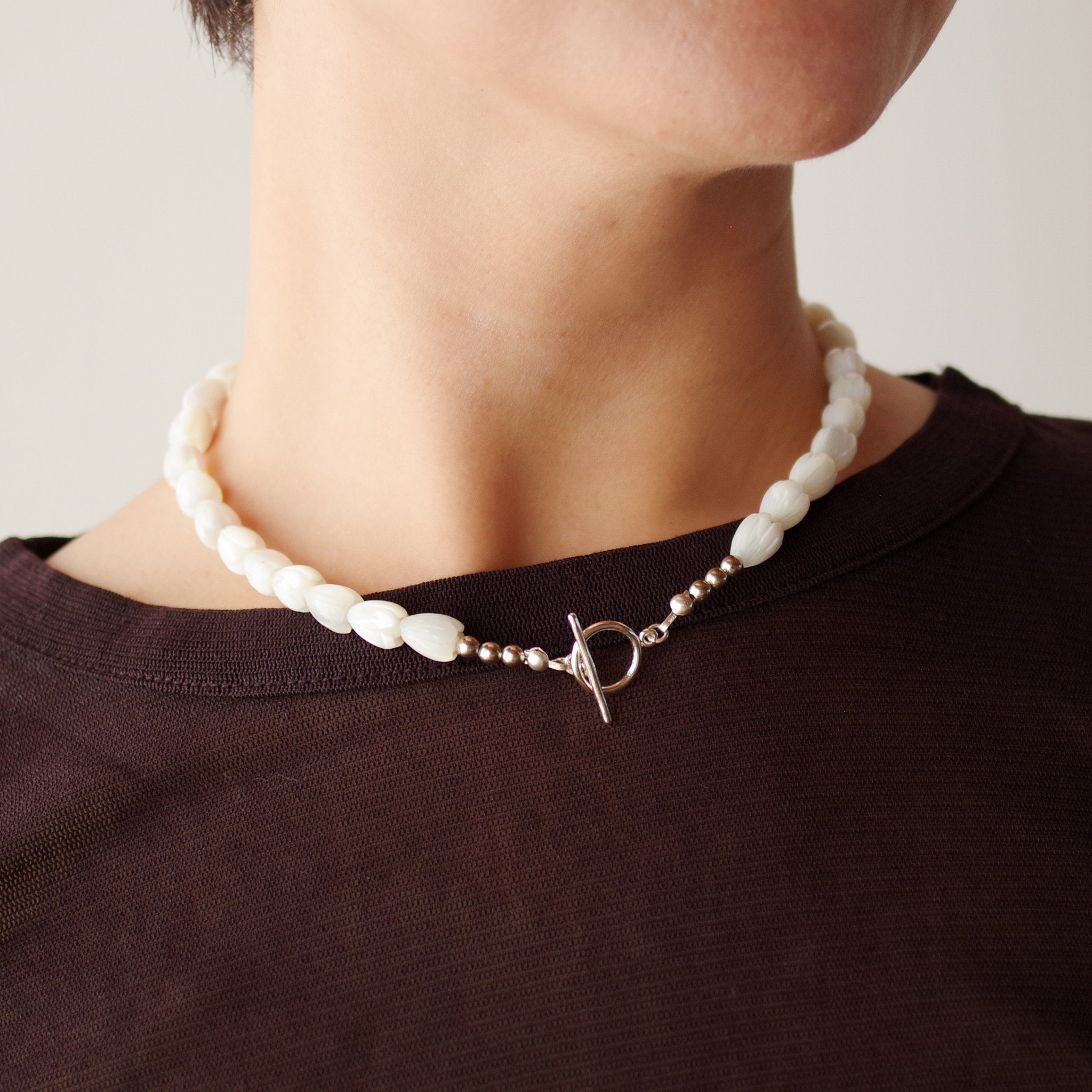 【toiro×bloom　collaboration】buds shell necklace