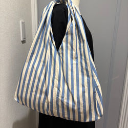 ワンハンドルトートバッグ　シワになりにくいエコバッグ　大容量 1枚目の画像