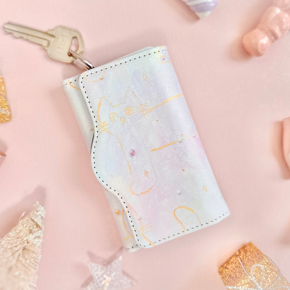 印度春日與鑰匙包 | 卡包，柔和色彩系列（聖誕節限量版禮品包裝/免運費） 第1張的照片