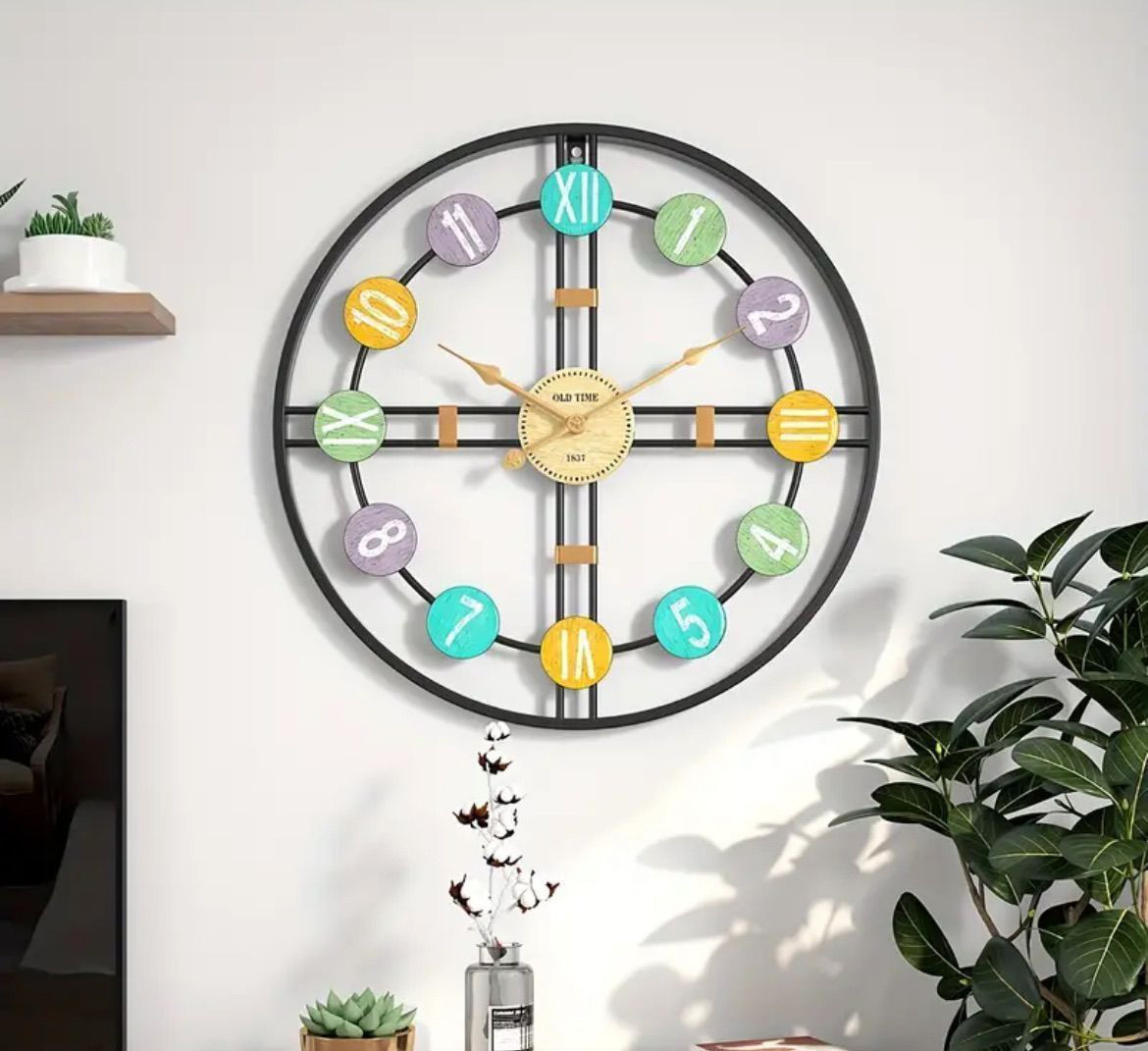壁掛け時計 掛け時計 モダン ラウンドウォールクロック リビングルーム サイレント ノンカチカチ シンプルモダン