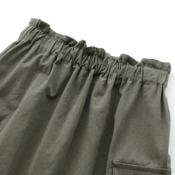 ロングシーズン使えて、キチンと見え✦ 東炊きコットンツイル ストレートロングスカート（オリーブ）SK14 14枚目の画像