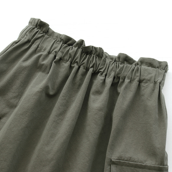 ロングシーズン使えて、キチンと見え✦ 東炊きコットンツイル ストレートロングスカート（オリーブ）SK14 14枚目の画像