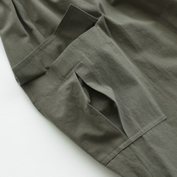 ロングシーズン使えて、キチンと見え✦ 東炊きコットンツイル ストレートロングスカート（オリーブ）SK14 15枚目の画像