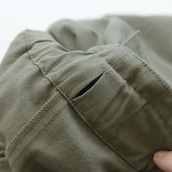 ロングシーズン使えて、キチンと見え✦ 東炊きコットンツイル ストレートロングスカート（オリーブ）SK14 16枚目の画像