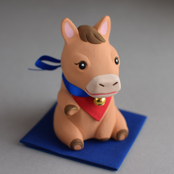 招き馬　福招き馬之介（ふくまねき・うまのすけ）【栗毛】【受注制作１１月末発送予定】 1枚目の画像